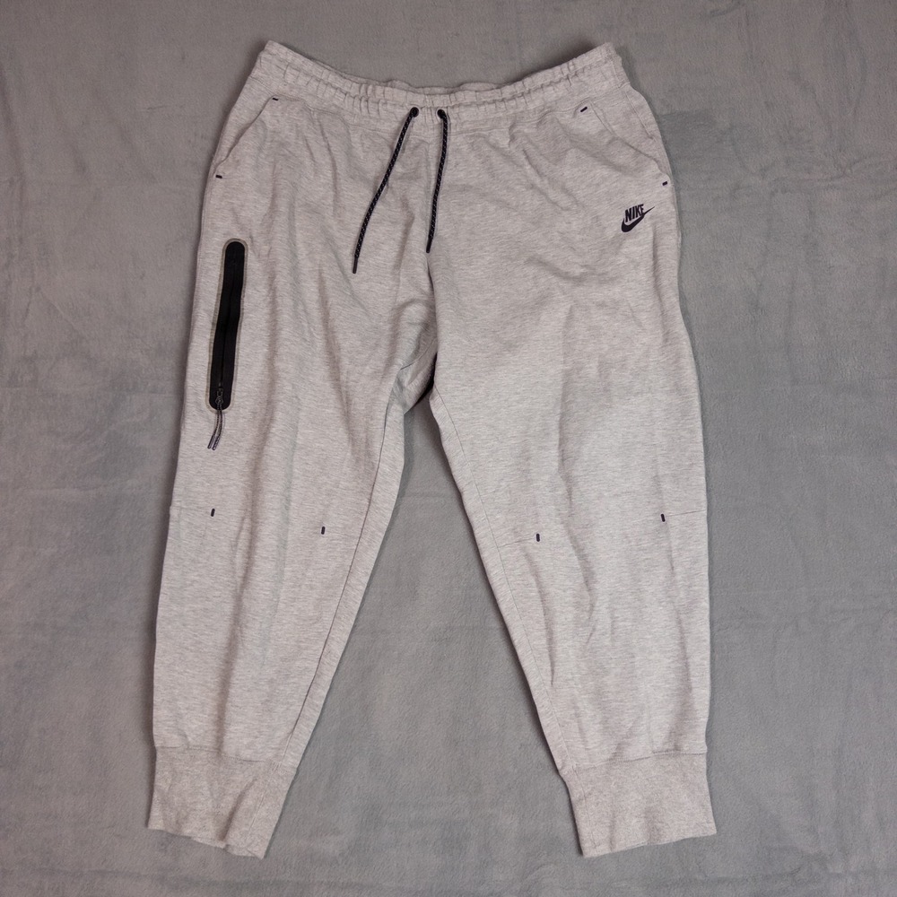 Nike Tech Fleece Joggers Mens XXL Heather Grey Zipper Pocket Pants